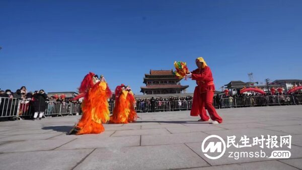 河北磁县：萌娃舞狮贺新春 文化惠民年味浓