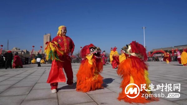 河北磁县：萌娃舞狮贺新春 文化惠民年味浓