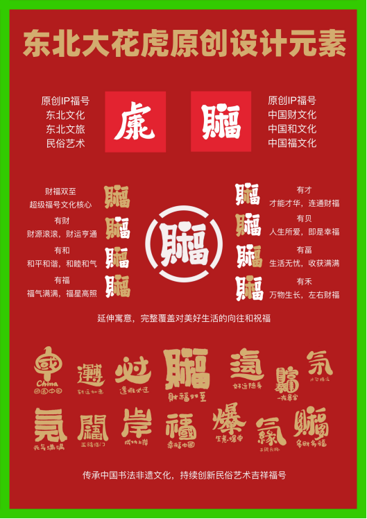 文创大赛“华彩”赛道作品：东北大花虎——非遗民俗潮玩摆件系列
