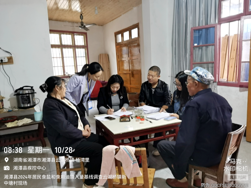 湘潭县顺利开展2024年湖南省居民食盐和食用油摄入量基线调查工作 湘潭县顺利开展2024年湖南省居民食盐和食用油摄入量基线调查工作